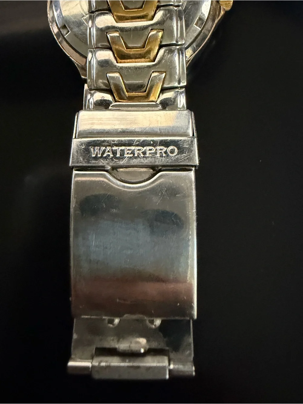 Guess Two-Tone Silver and Gold Men's Vintage Watch with Gray Dial